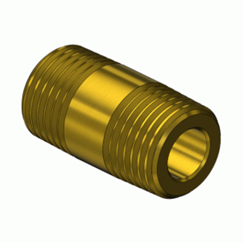 Superior GMF-3211, Brass Manifold Pipe Nipple w/ Threaded End