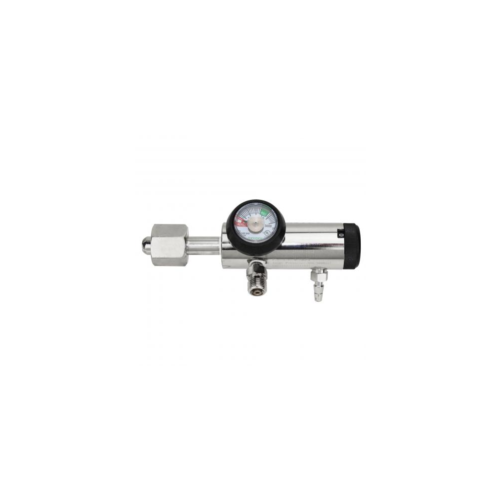 GenTech Click Style Regulator Click-style Oxygen Regulator, 0-15 LPM, w/Hose Barb & 1-DISS 286MB-15LY1