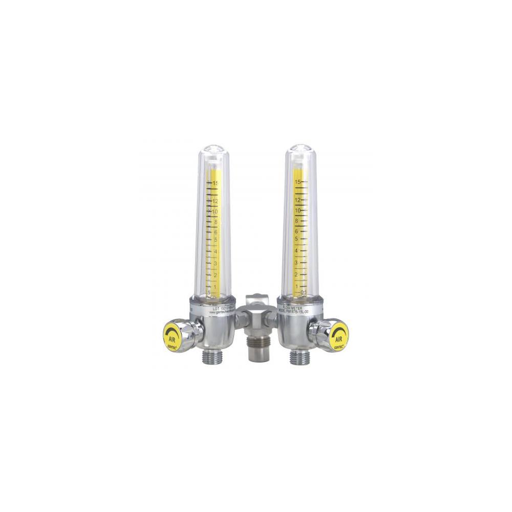 GenTech Flowmeter Aluminum Body, 0-15 LPM, No Inlet Fitting FMD187A-15L-00